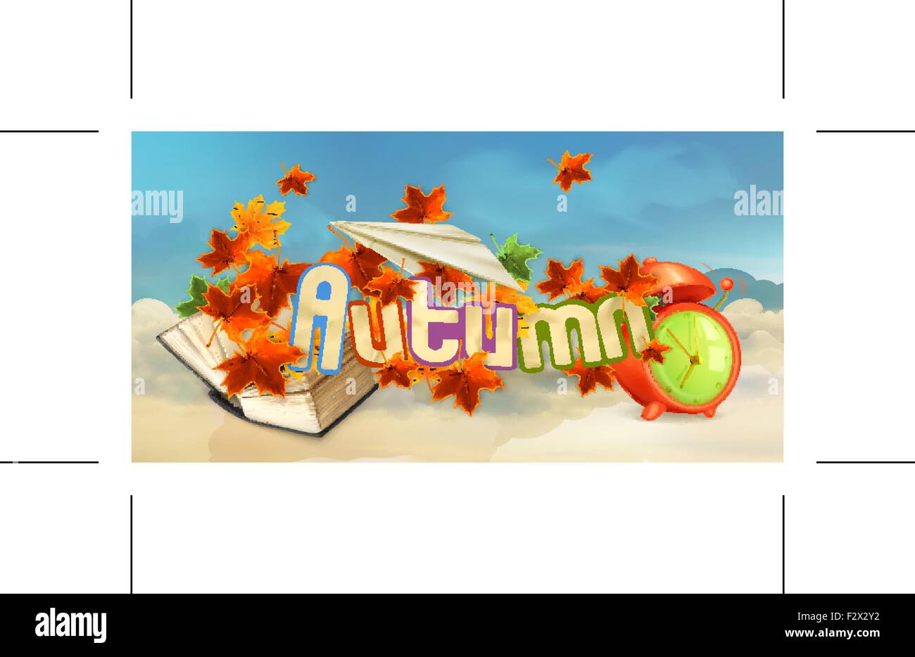 Automne fond, vector illustration Illustration de Vecteur