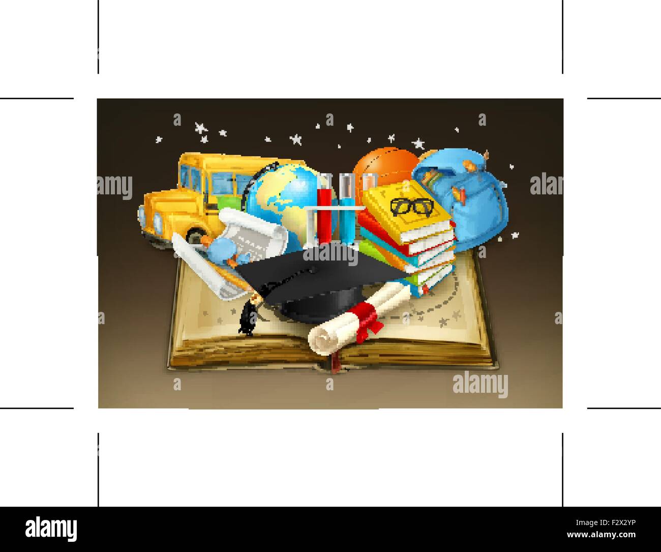 L'éducation, l'arrière-plan vectoriel Illustration de Vecteur