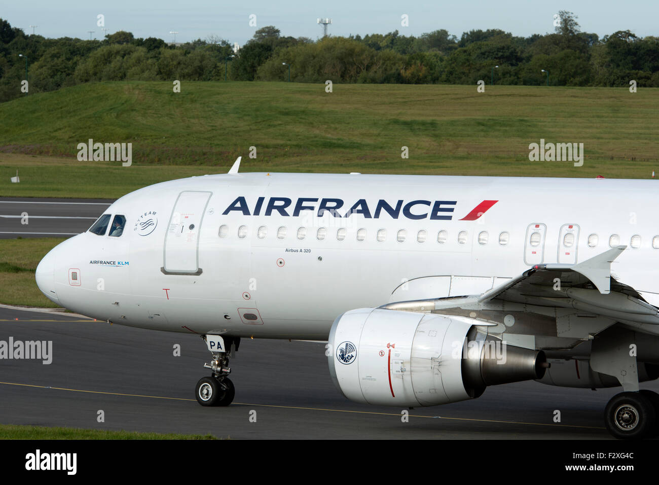 Airbus A320 d'Air France (F-HEPA) à l'aéroport de Birmingham, UK Banque D'Images