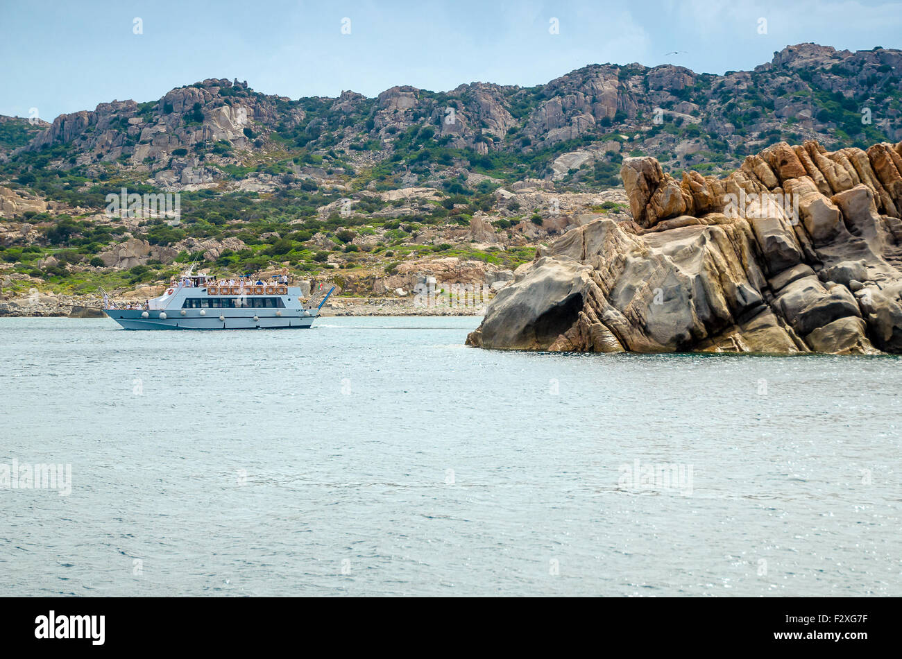 Les visites en bateau de La Maddalena - Sardegna Cala Francese l'île de La Maddalena - La Maddalena Archipel Banque D'Images