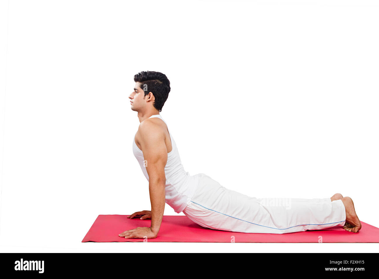 1 adultes Yoga indien homme Stretching Banque D'Images