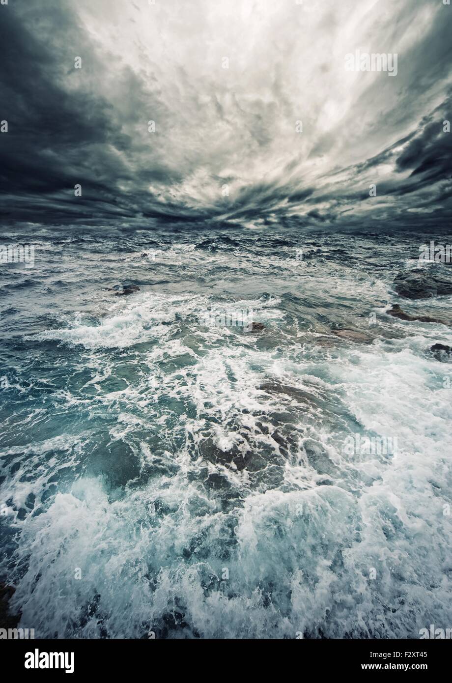 Tempête de l’océan Banque D'Images