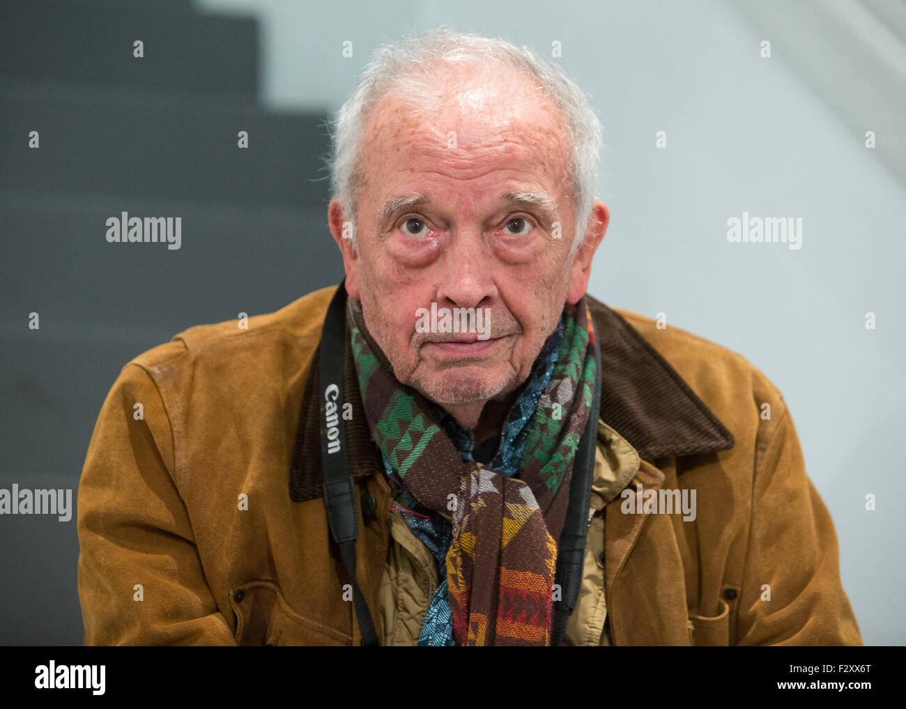 David Bailey, CBE à une galerie d'art à Bond Street Banque D'Images