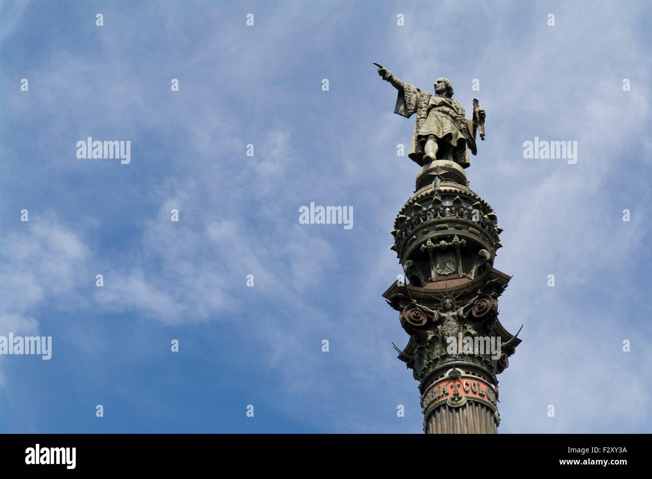 Statue de Columbus Barcelona Banque D'Images