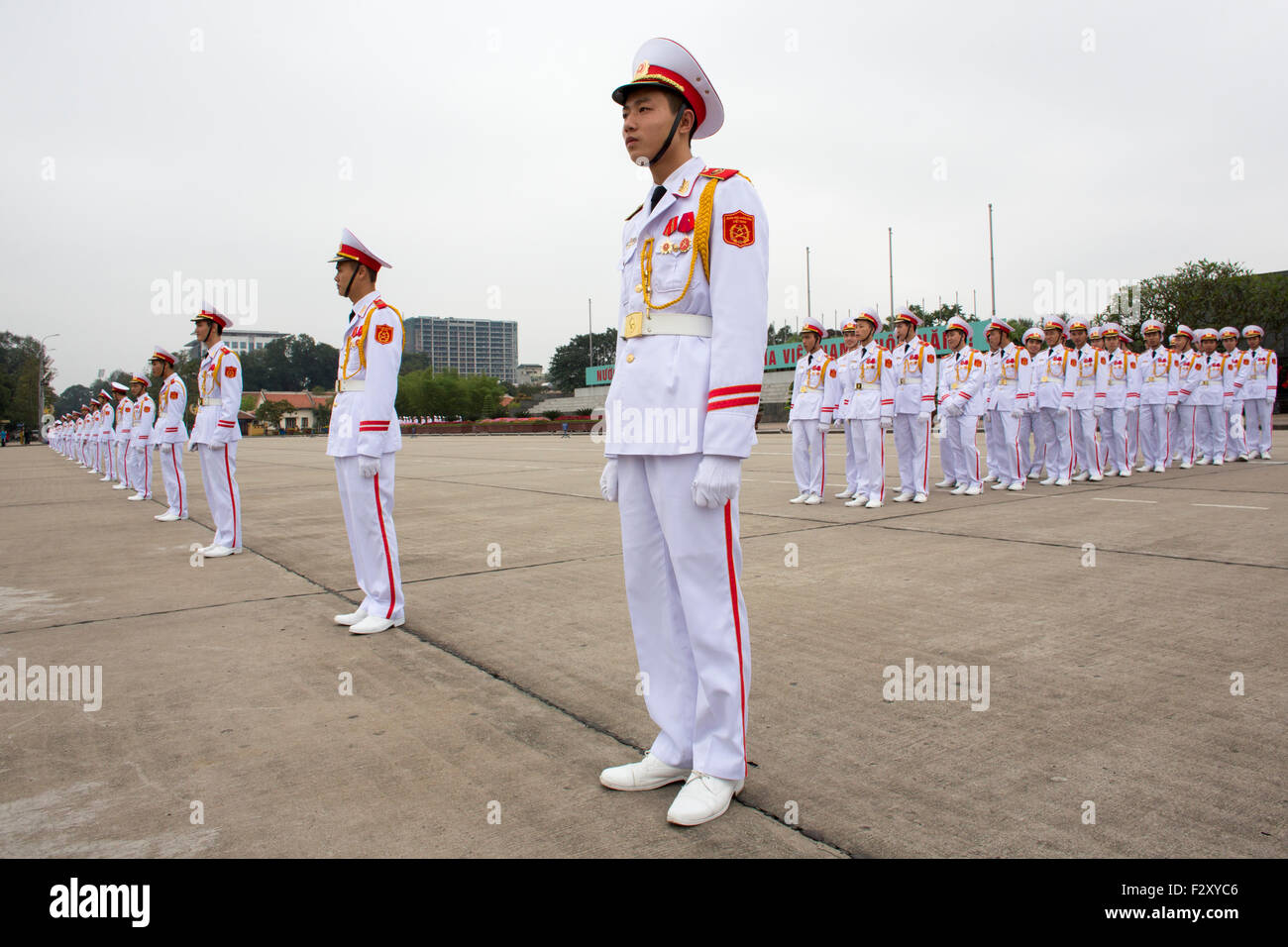 Le mausolée de Ho Chi Minh Banque D'Images