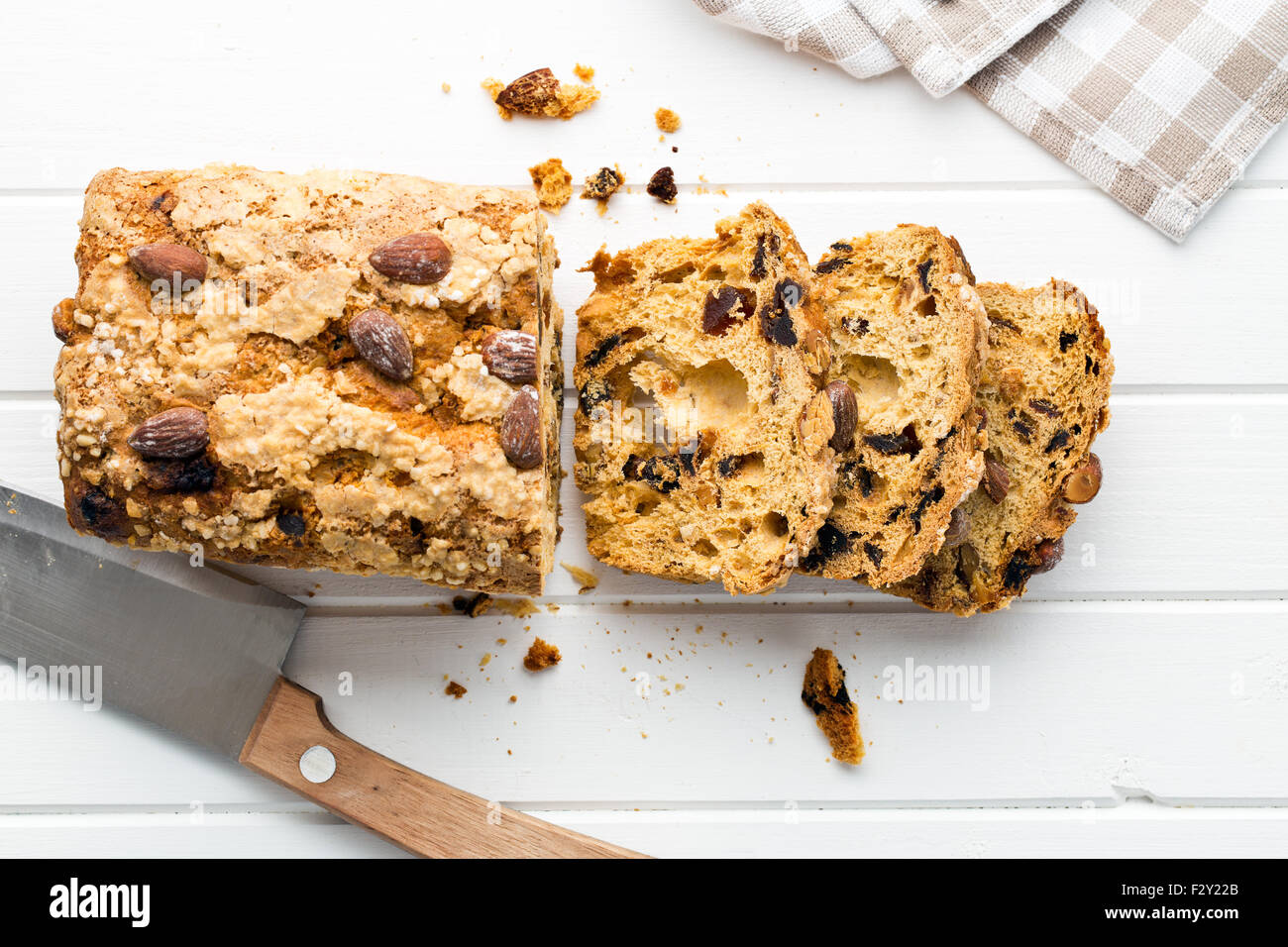 Stollen de Noël sur le tableau blanc Banque D'Images