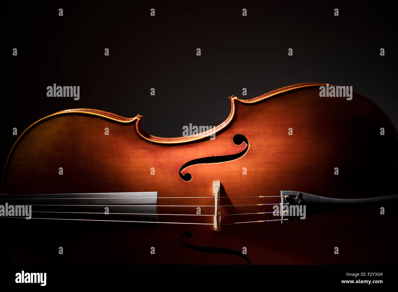 Silhouette de violoncelle Banque D'Images