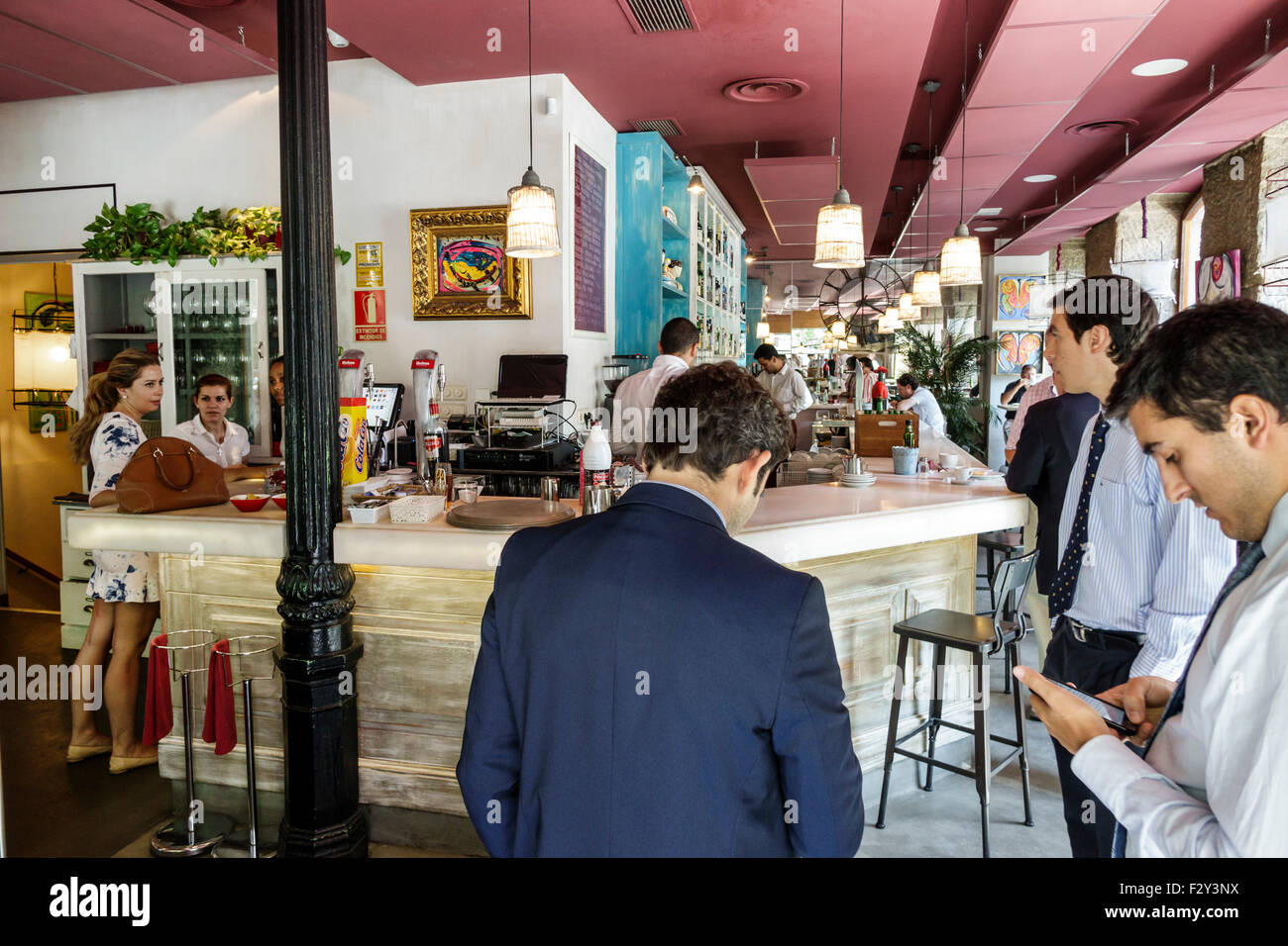 Madrid Espagne, Europe, espagnol, hispanique, Salamanque, Recoletos, a.n.e.l., restaurants restauration Banque D'Images