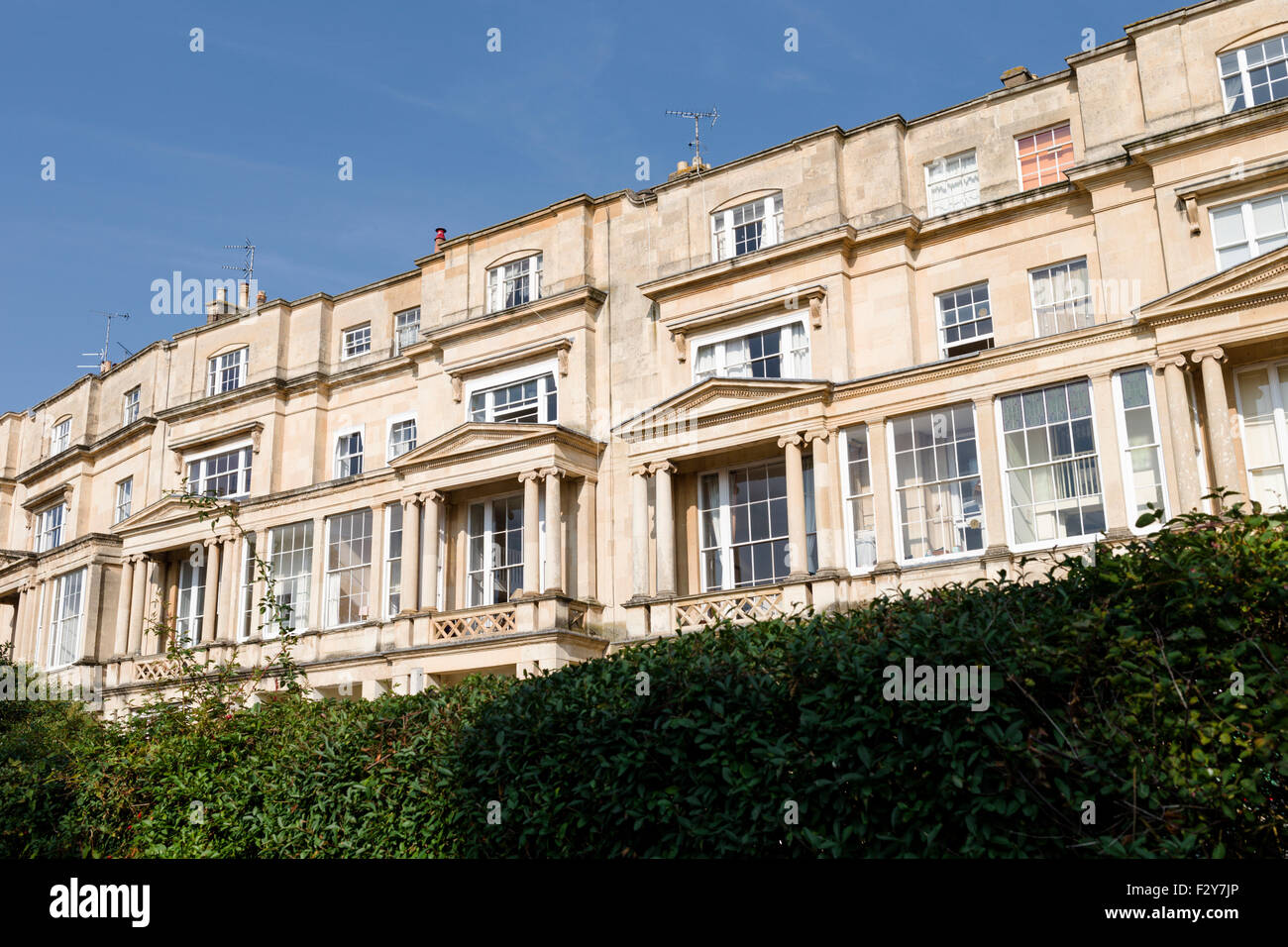 La Cour d'Evelyn, le Malvern Road, Cheltenham, Gloucestershire, une élégante terrasse géorgienne. Banque D'Images