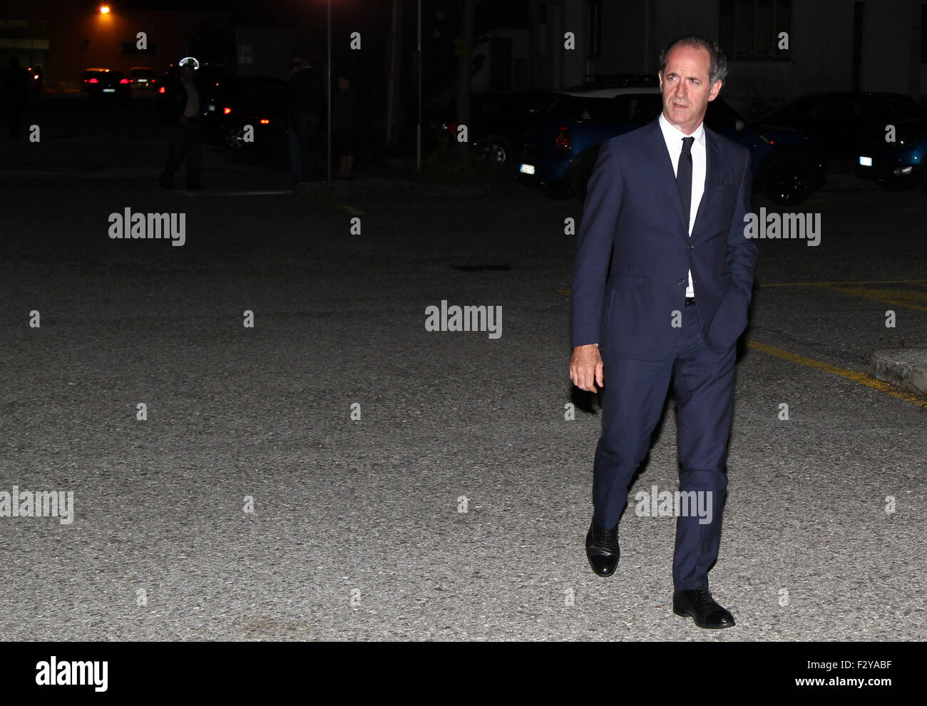 Pordenone, Italie. 25 Septembre, 2015. Luca Zaia, président de la Région Vénétie assiste au parti de la Lega Nord (Ligue du Nord) rassemblement régional le 25 septembre, 2015 à Pordenone Crédit : Andrea Spinelli/Alamy Live News Banque D'Images