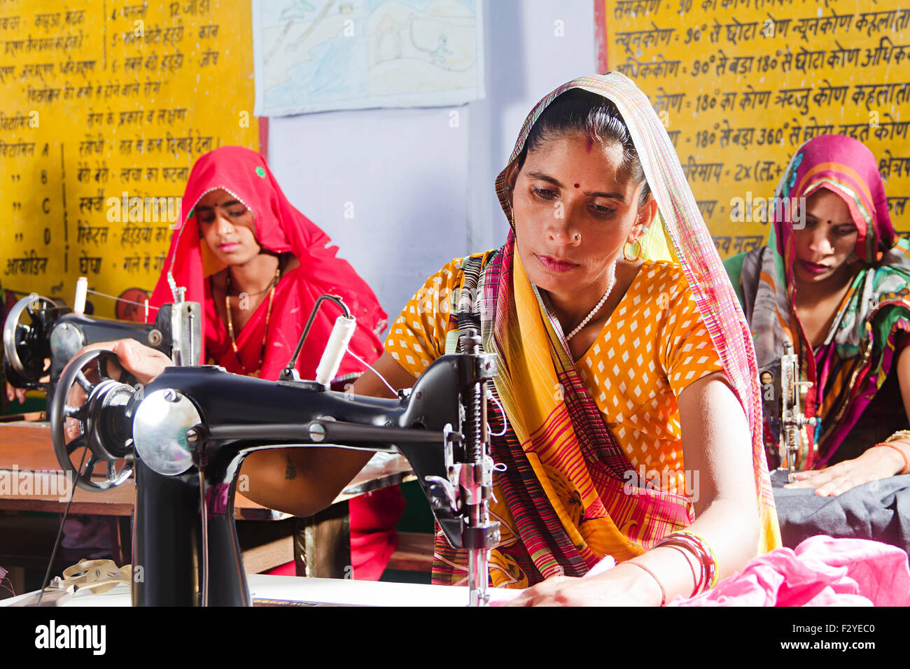 3 rural indien femme Adapter Banque D'Images