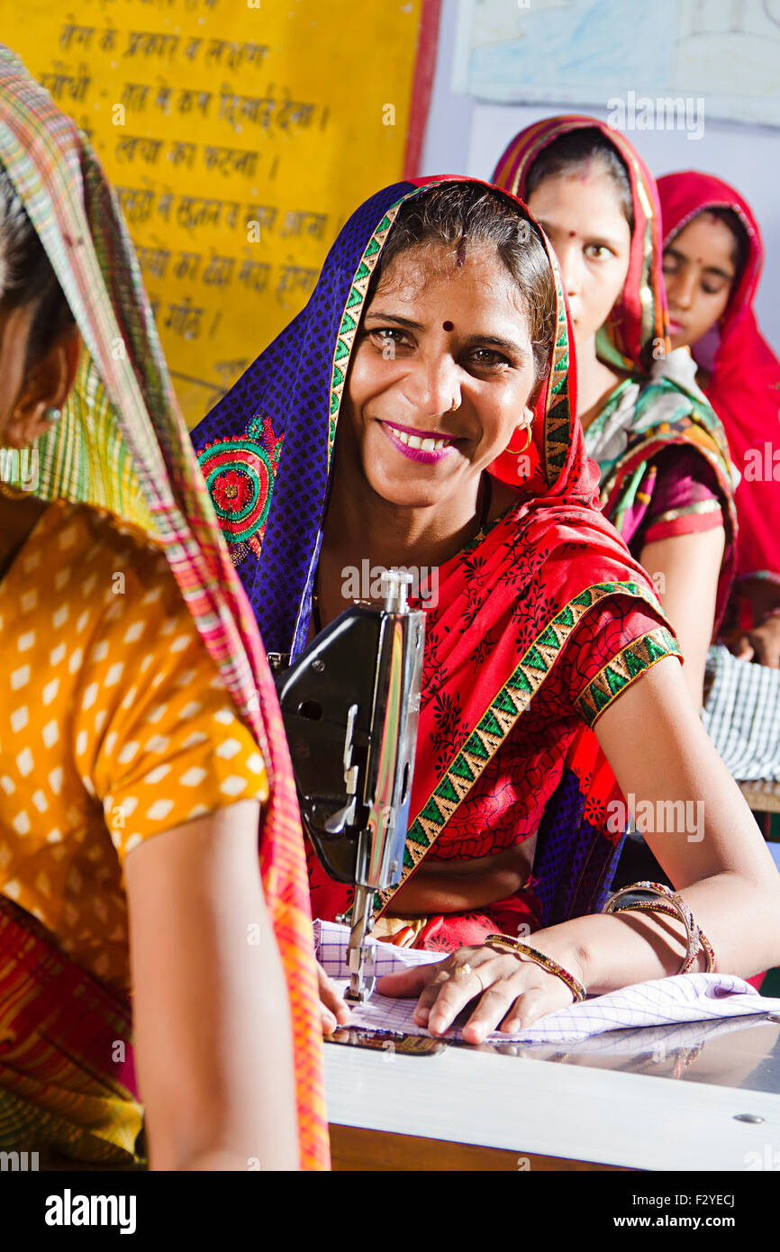 3 rural indien femme Adapter Banque D'Images