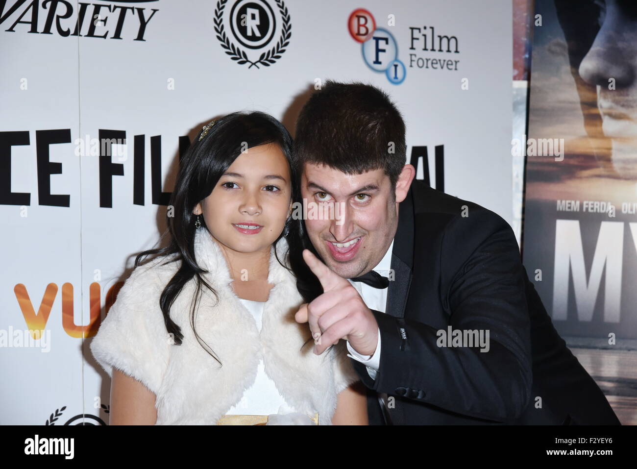 Londres, Royaume-Uni, le 25 Sept 2015 : Alexandra Newick et Robert Osman assiste à mon héros du film en première mondiale au Festival de Film Raindance à vue Cinemas, Piccadilly, Londres. Crédit photo : Voir Li/Alamy Live News Banque D'Images