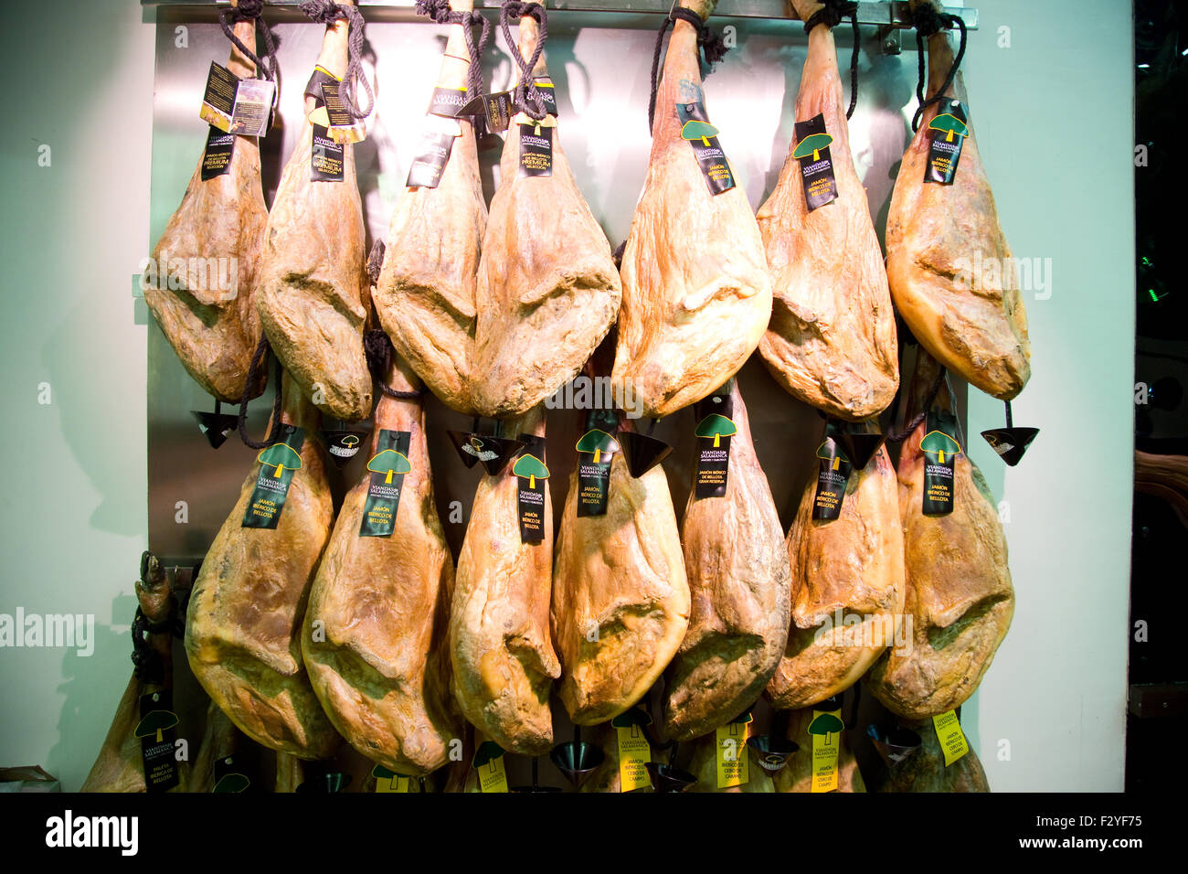 Londres - 2 SEPTEMBRE : viandas de salamanca affichage de la viande sur le Septembre 2nd, 2015 à Londres, Angleterre, Royaume-Uni. viandas de salama Banque D'Images
