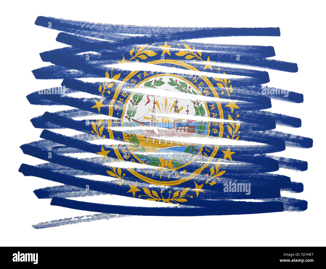 Flag illustration réalisée avec stylo - New Hampshire Banque D'Images