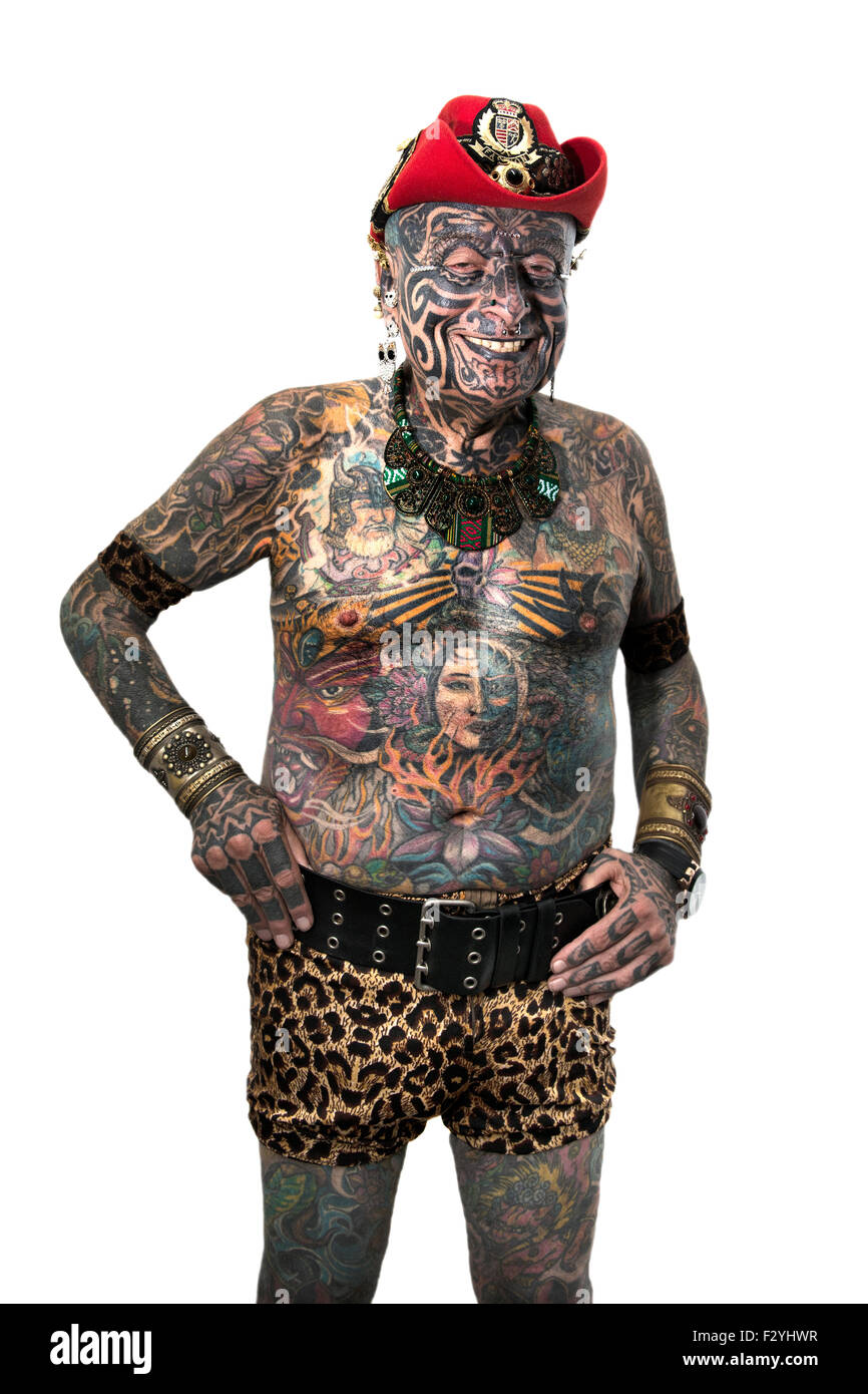 La Suisse, Lugano,Tatouage, Angelo Piovano Banque D'Images