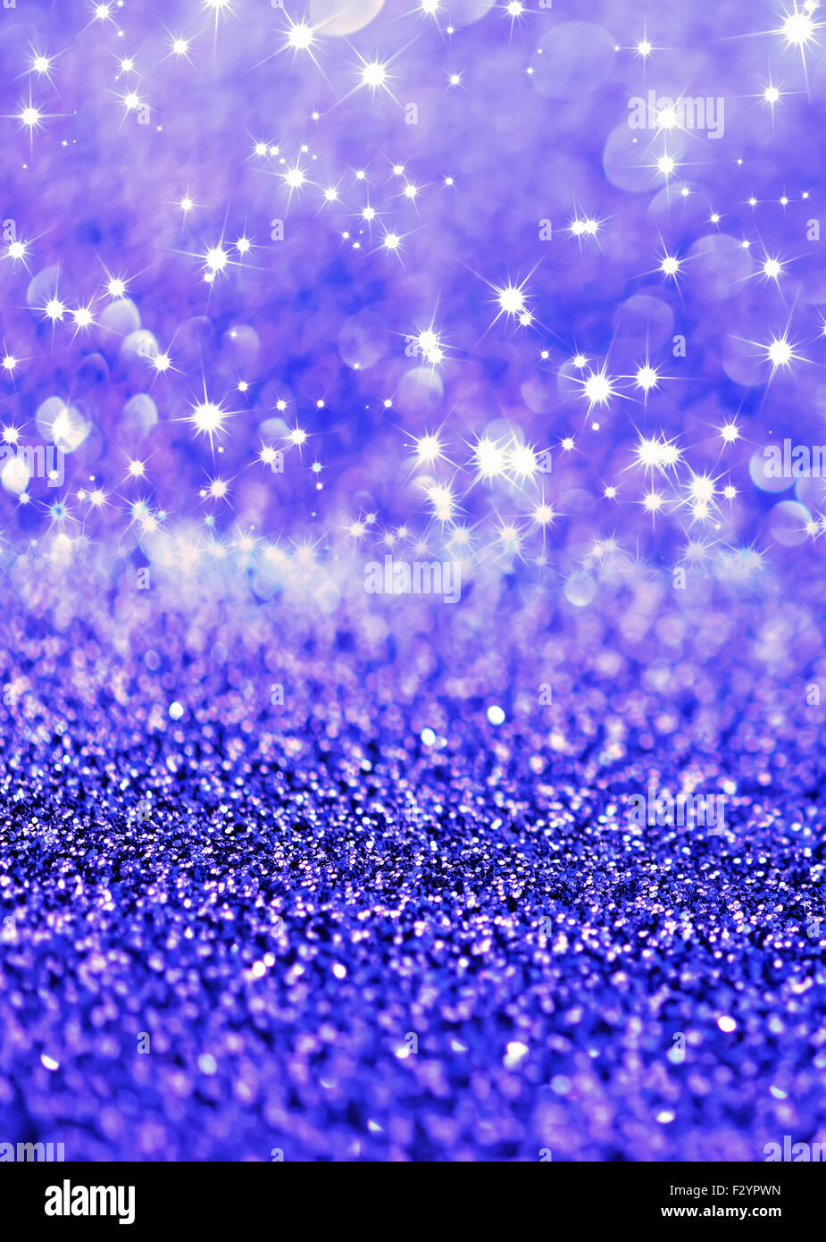 Flou artistique Blue glitter background with copy space Banque D'Images