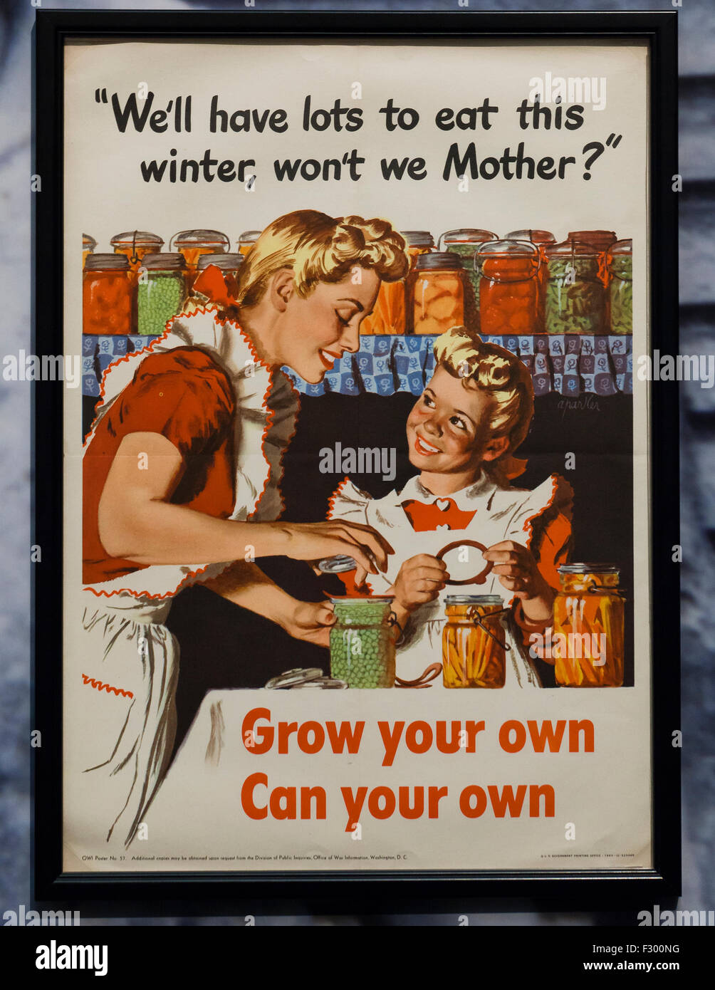 Vintage poster à partir de l'US Office of War Information, vers 1942 - USA Banque D'Images