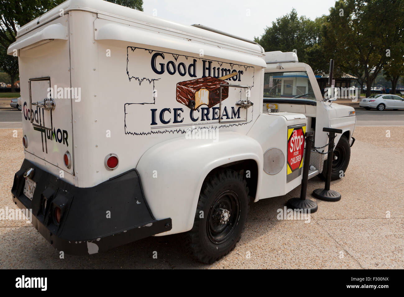 Un bon humour camion de crème glacée - USA Banque D'Images Un bon humour camion de crème glacée - USA Banque D'Images