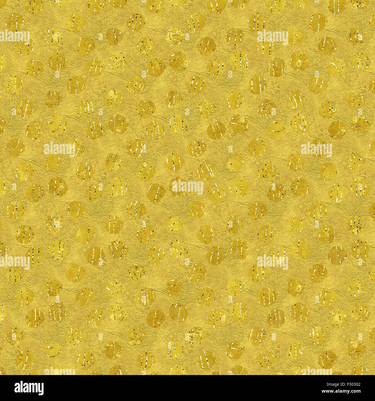 Feuille d'or faux Polka Dots Glitter Texture Pattern Banque D'Images