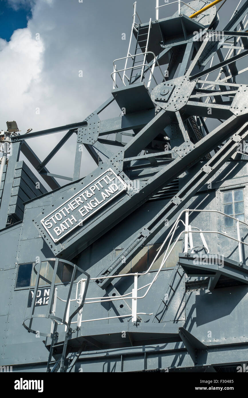 Grue de chantier Cran-gevrier Chatham Kent Stothert et Pitt Ltd Banque D'Images