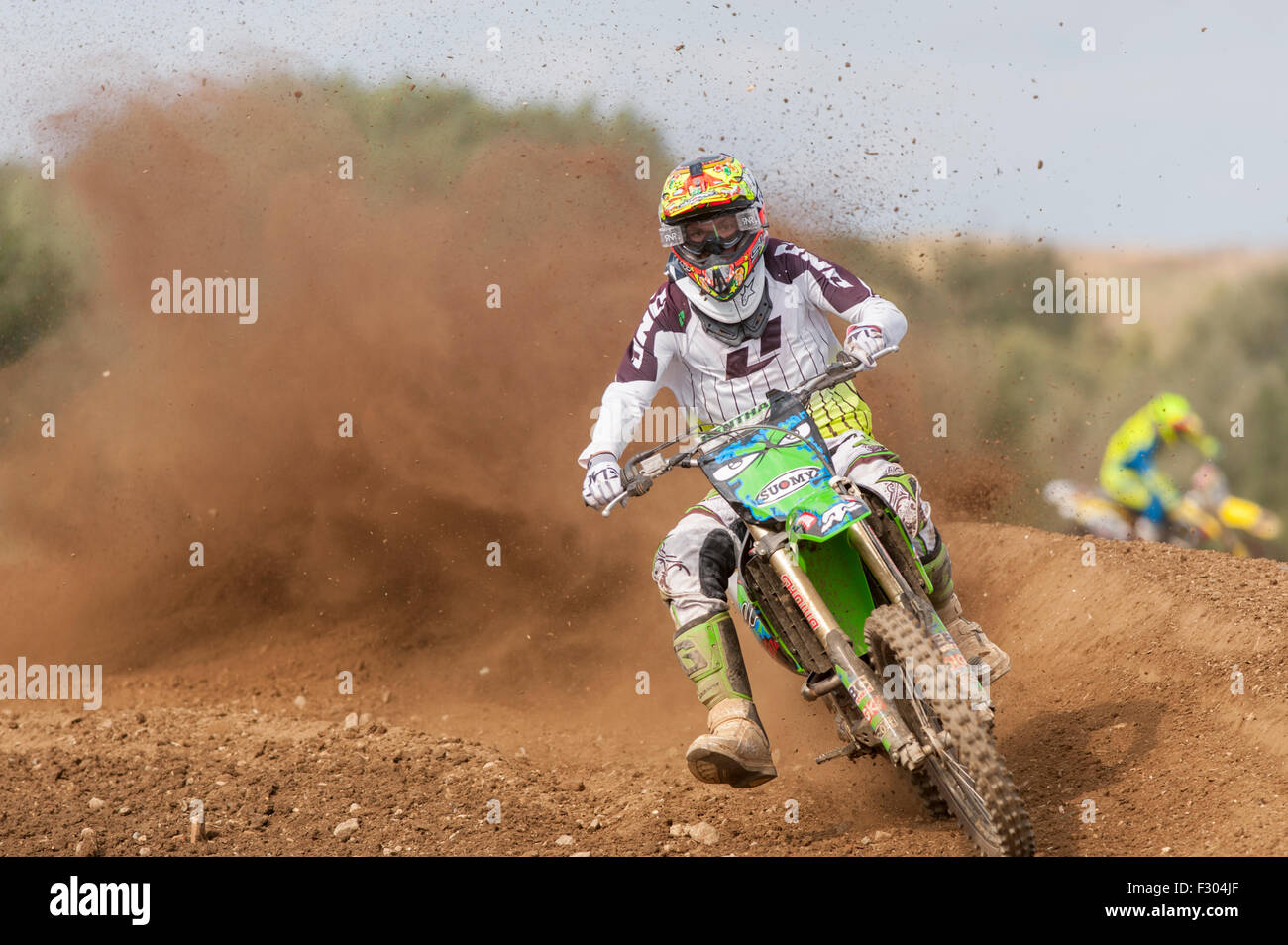 Coureur de motocross Banque D'Images