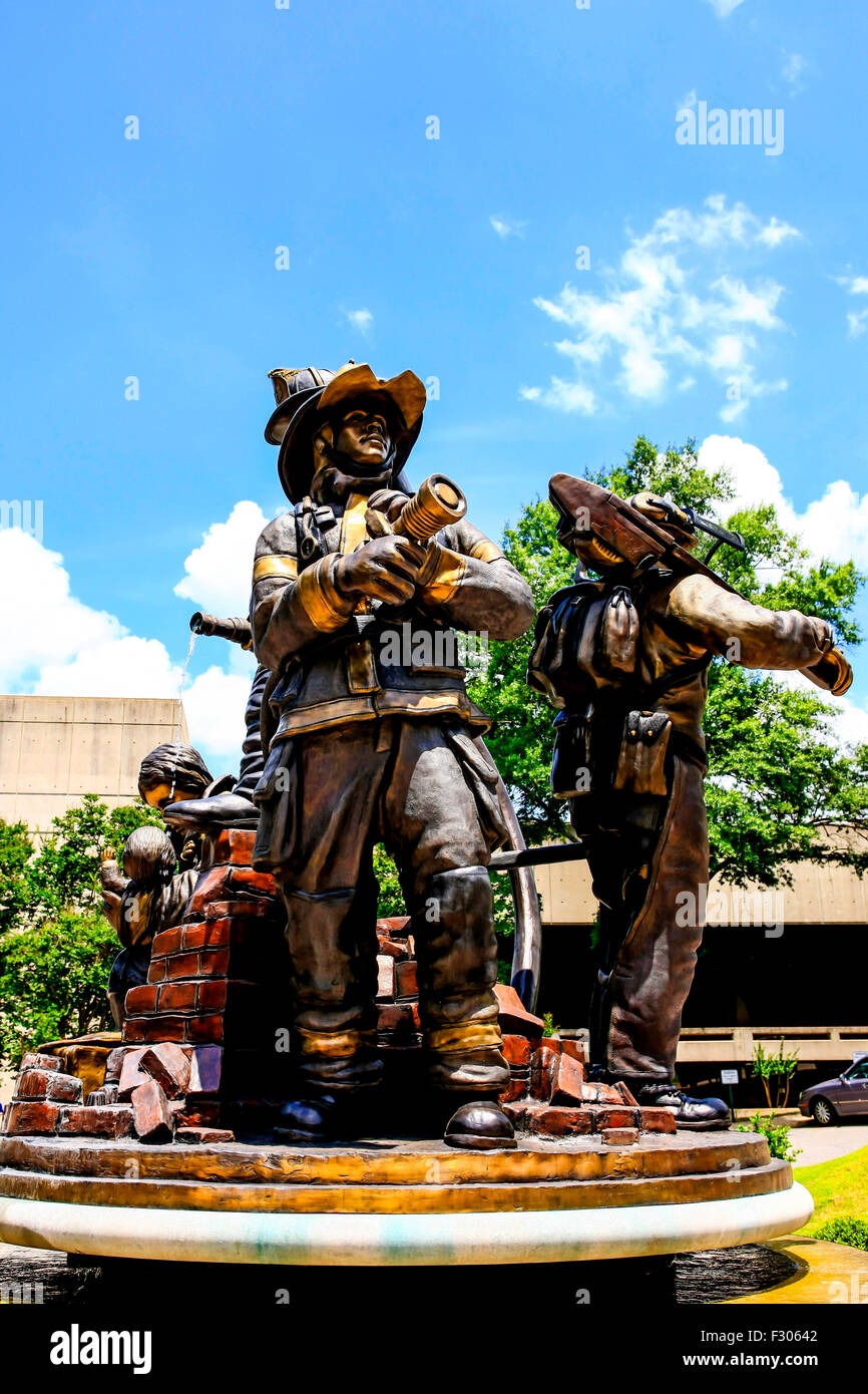 L'Arkansas Fallen Firefighters Memorial dans le parc de la capitale de l'Etat dans la région de Little Rock Banque D'Images