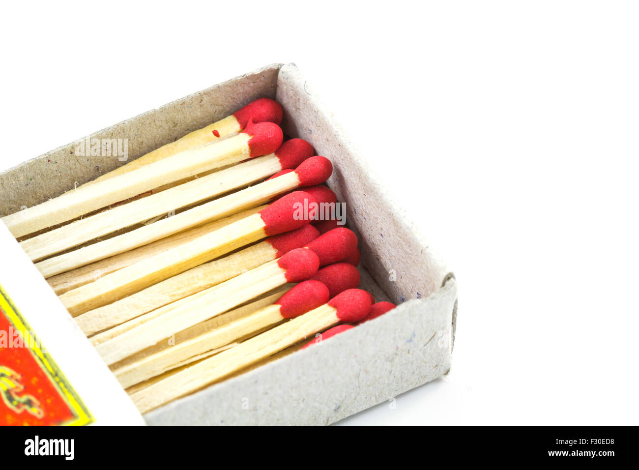 Matchs de groupe isolé sur fond blanc Banque D'Images