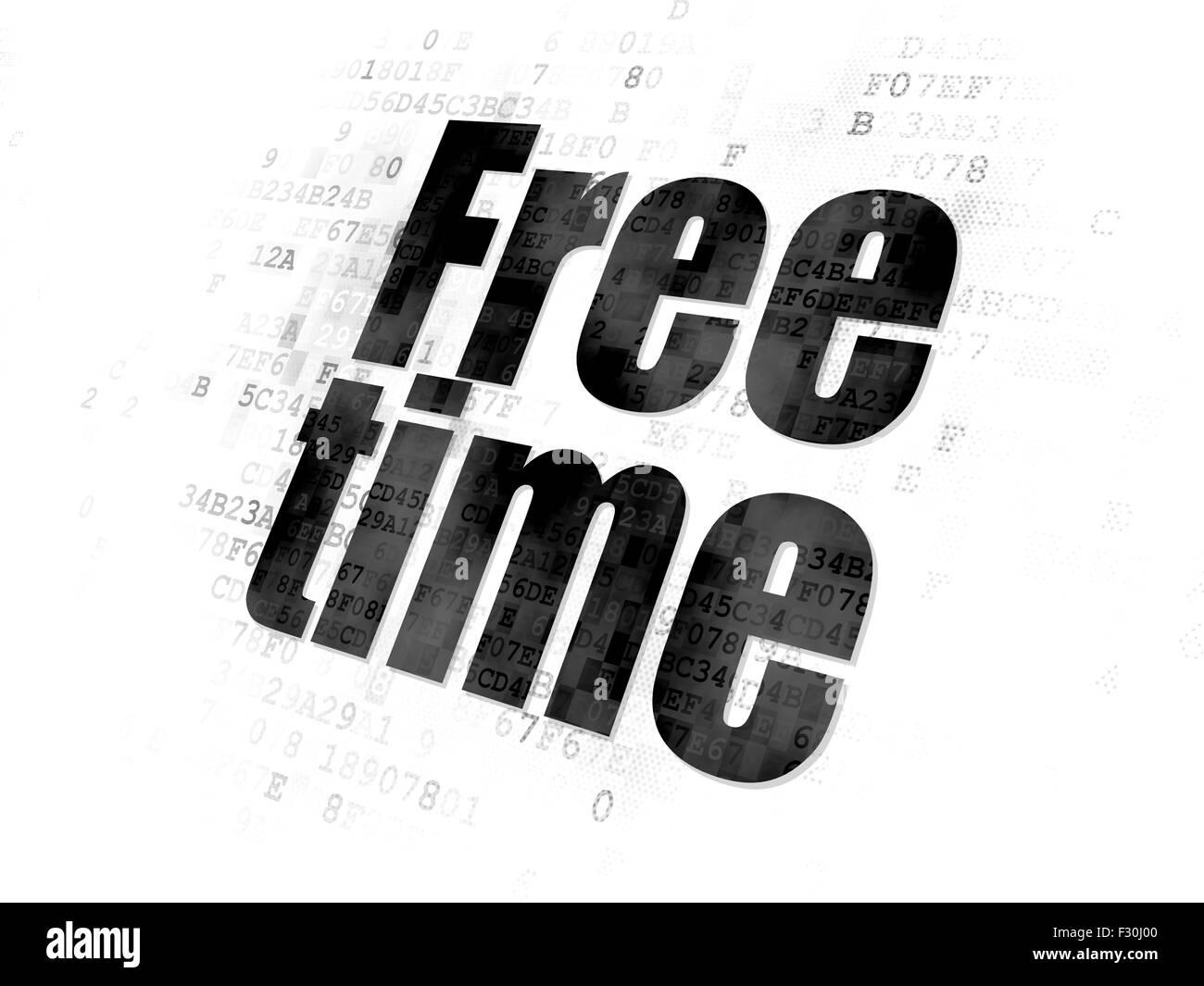 Timeline concept : Temps libre sur l'arrière-plan numérique Banque D'Images