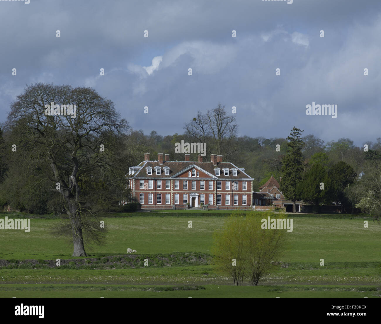 Bishopsbourne, Bourne Park, Kent. Au début du 18ème siècle maison de brique rouge Banque D'Images