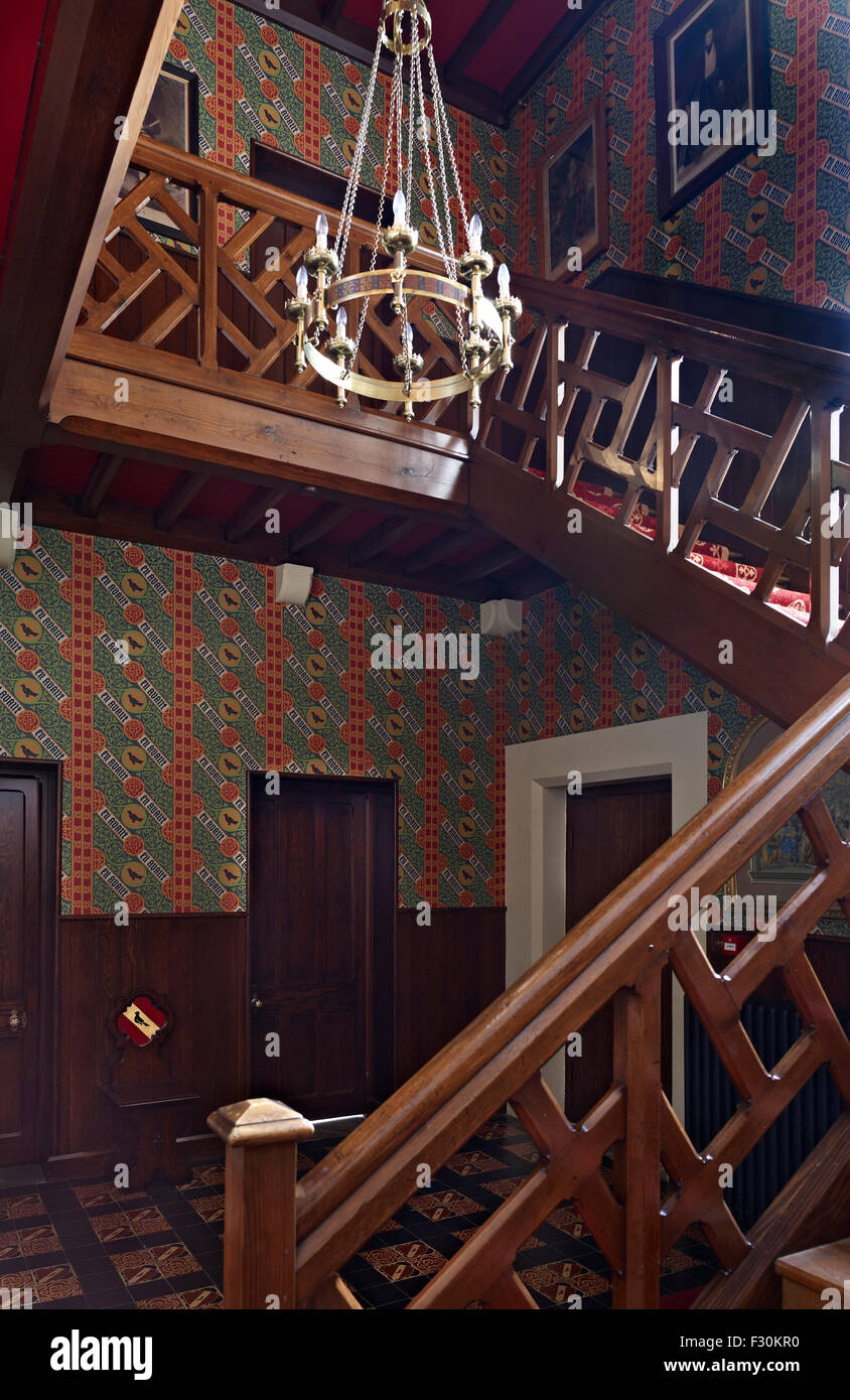 Ramsgate, Kent. La Grange d'escalier et Hall d'entrée par A.W.N. Pugin pour lui-même Banque D'Images