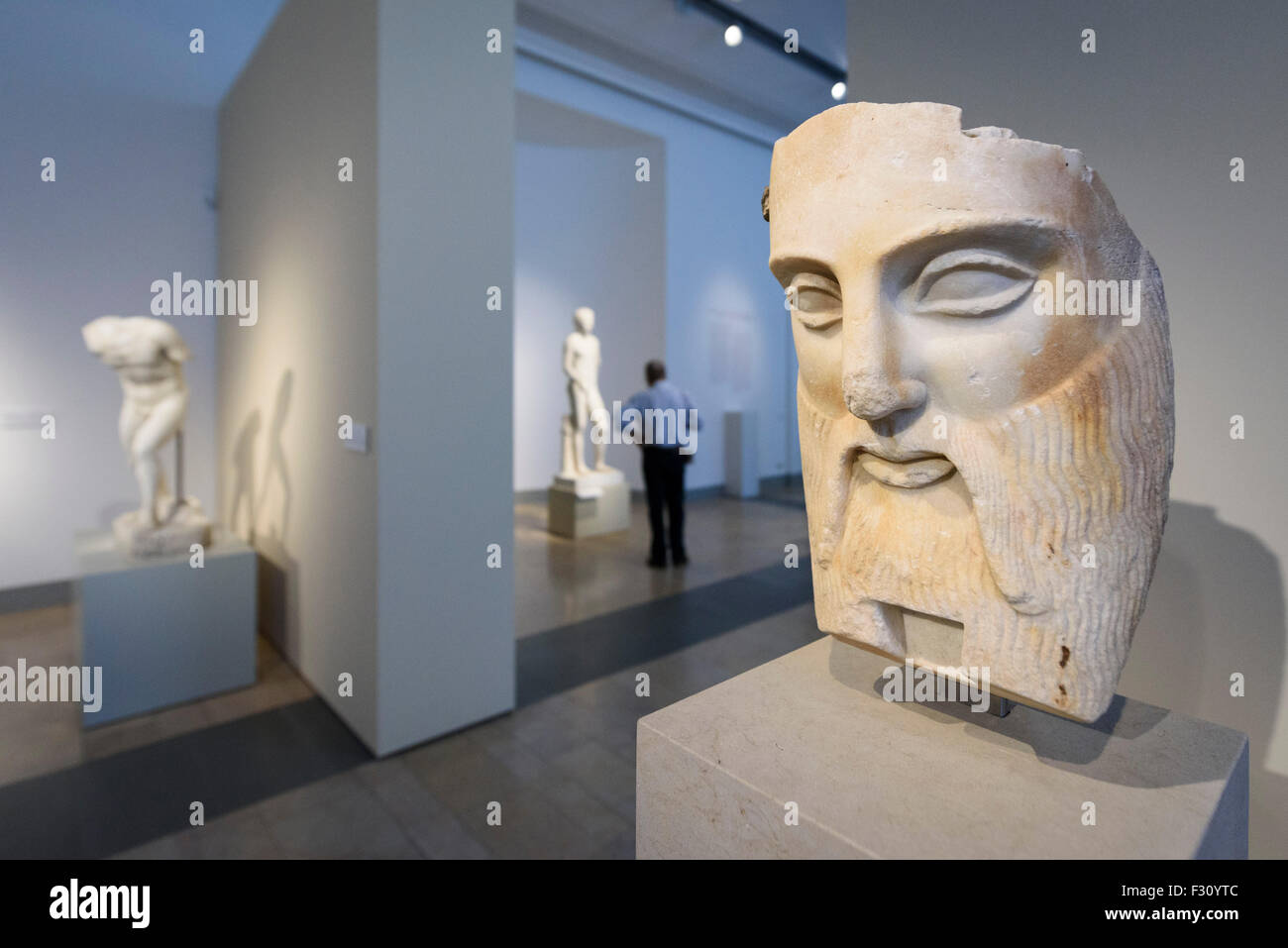 Berlin. L'Allemagne. Altes Museum. Le Masque de dieu fleuve Achelous. Marathon/Attica (Grèce), vers 470 avant JC. Banque D'Images