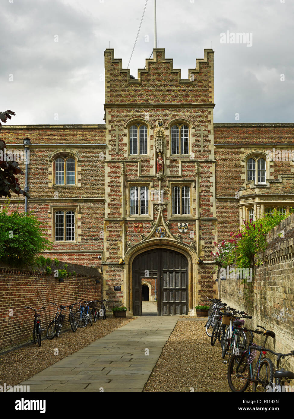 L'Université de Cambridge, Université Jésus Gatehouse Banque D'Images
