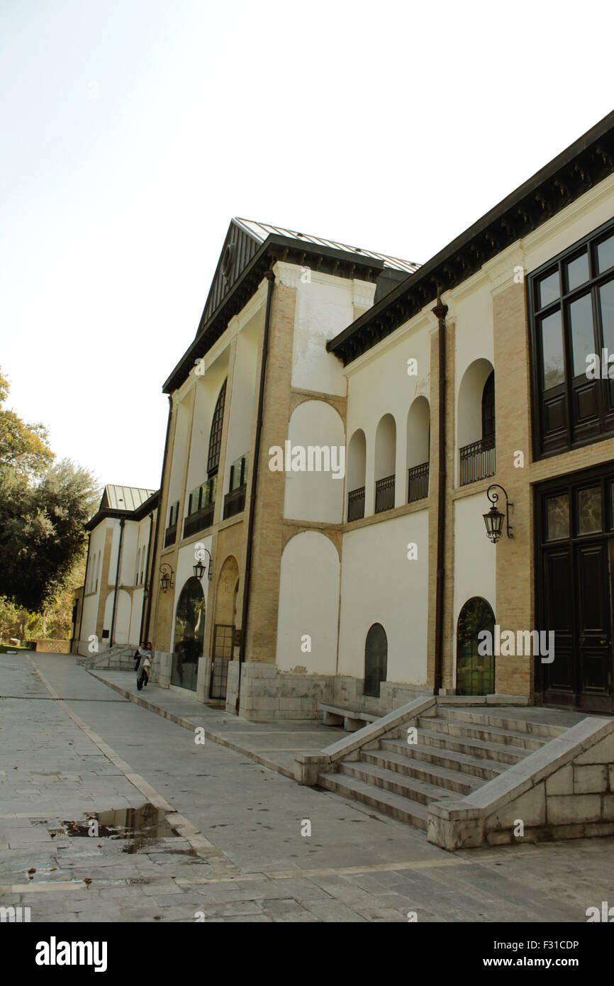 L'extérieur du palais de Niavaran, Téhéran, Iran Banque D'Images