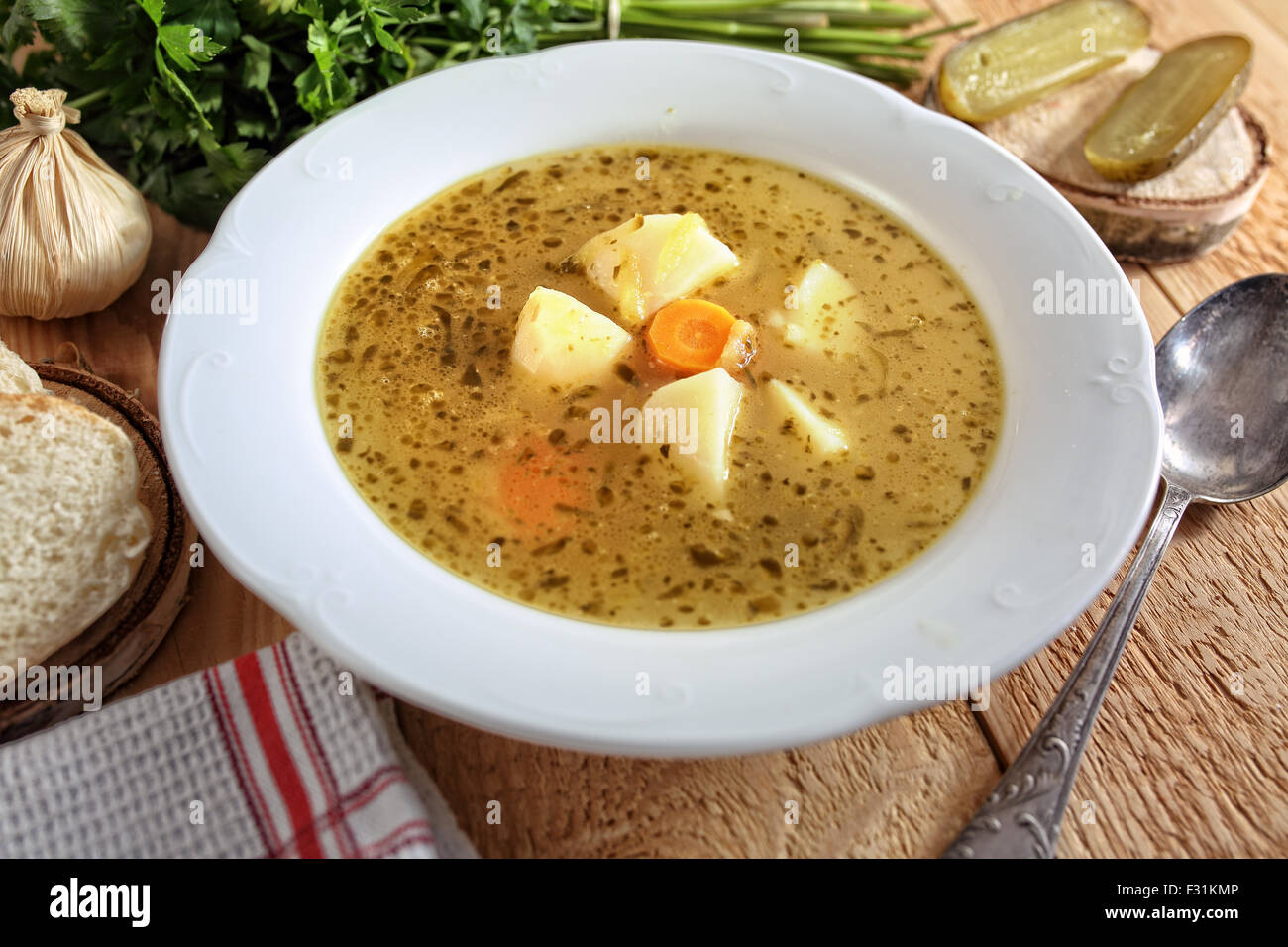 Comme une soupe repas chaud Banque D'Images