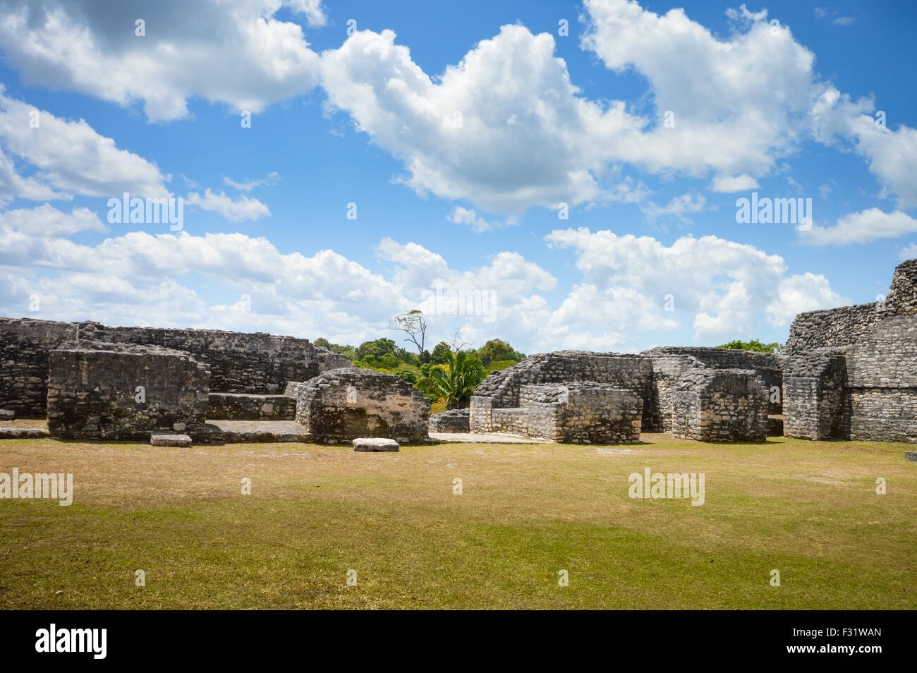 Caracol site archéologique de la civilisation maya dans l'ouest de Belize Banque D'Images