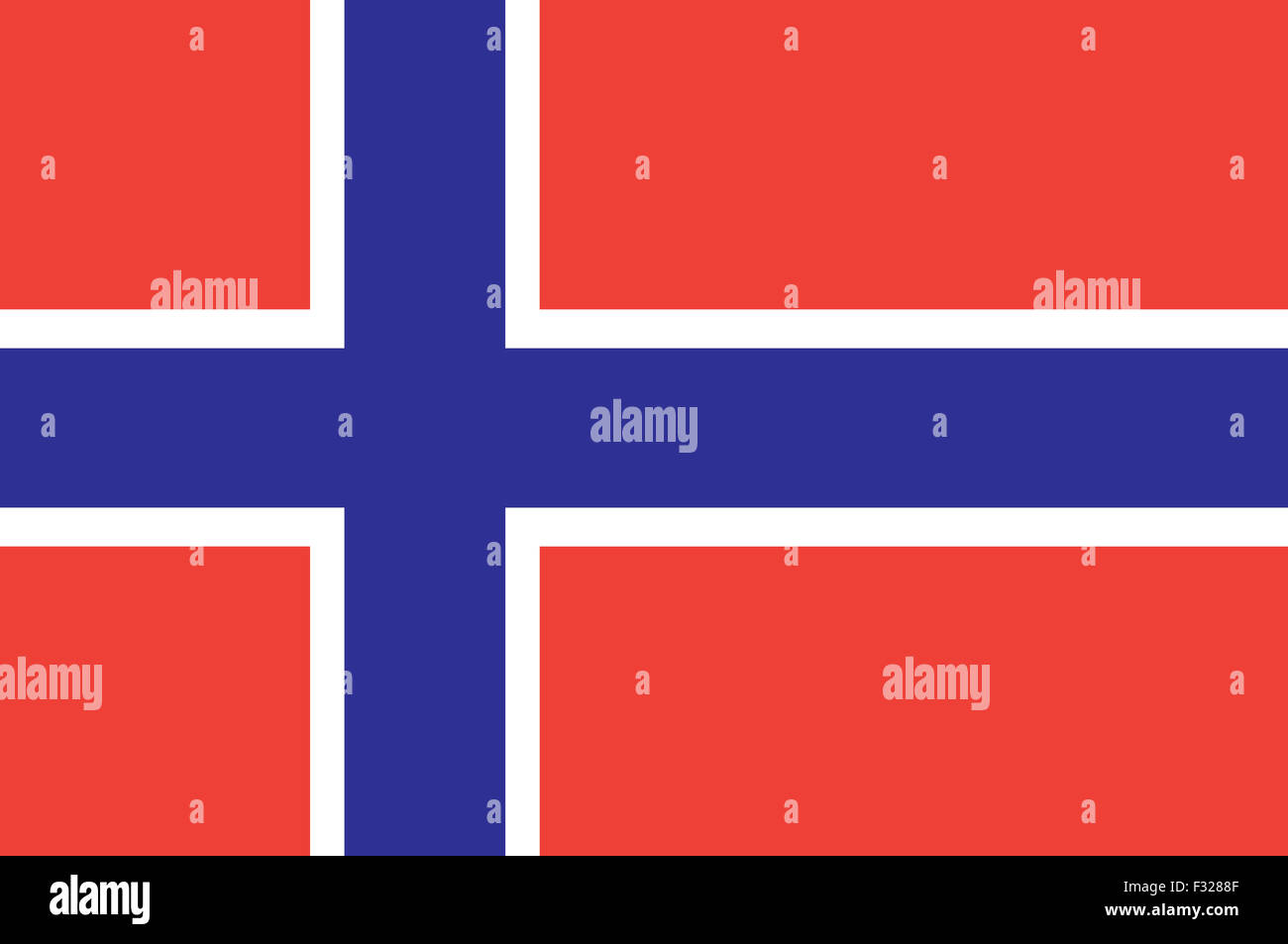 Drapeau du Royaume de Norvège. Vector illustration de drapeau de la