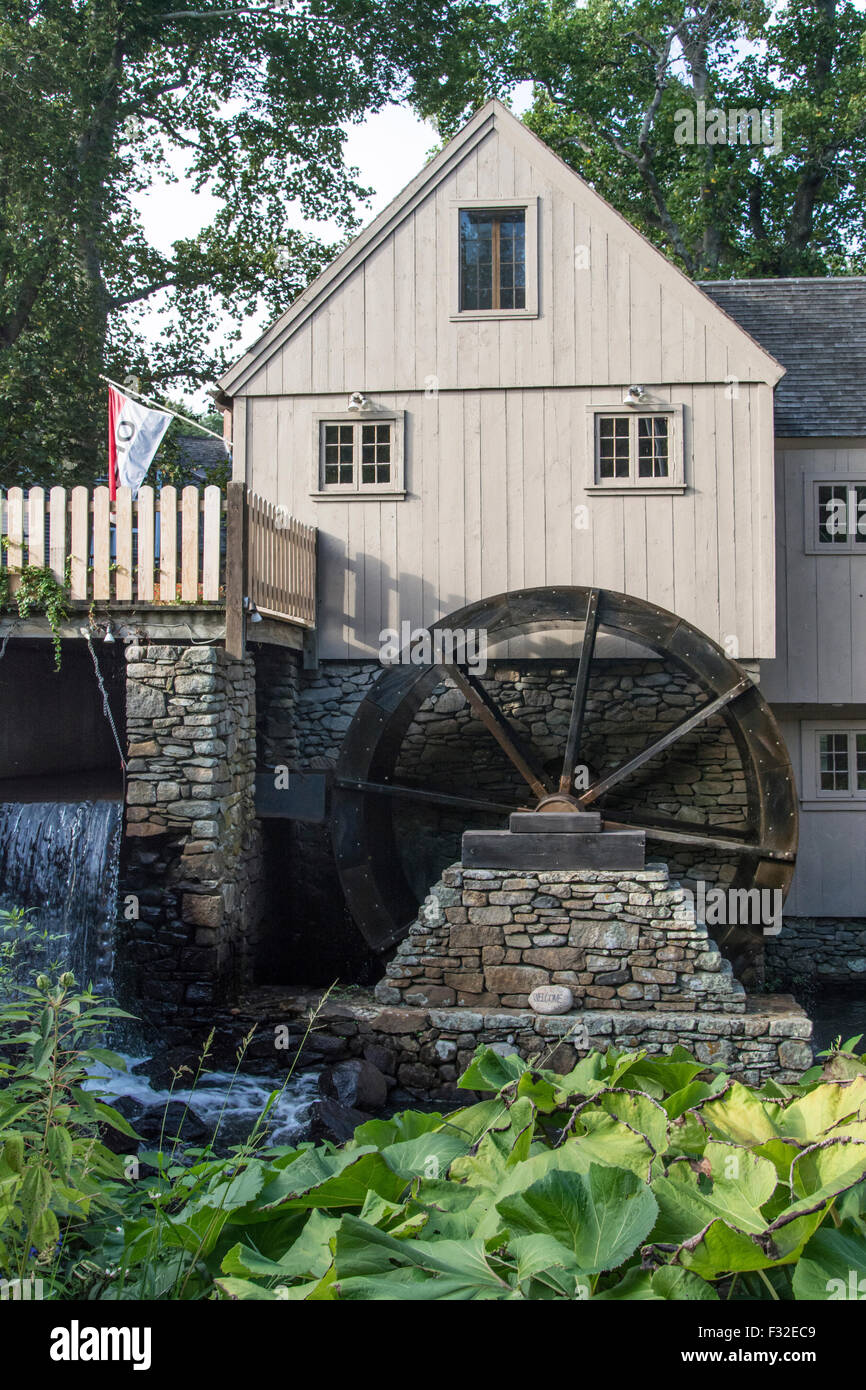 La Jenney Grist Mill, Plymouth, Massachusetts. Ce moulin est une reconstruction de l'usine d'origine, construit par John Jenney en 1636 Banque D'Images