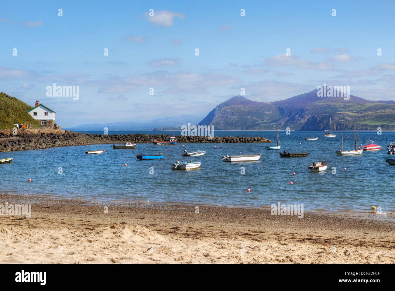 Yr Eifl, Porthdinllaen, péninsule Llyn, Galles, Royaume-Uni Banque D'Images