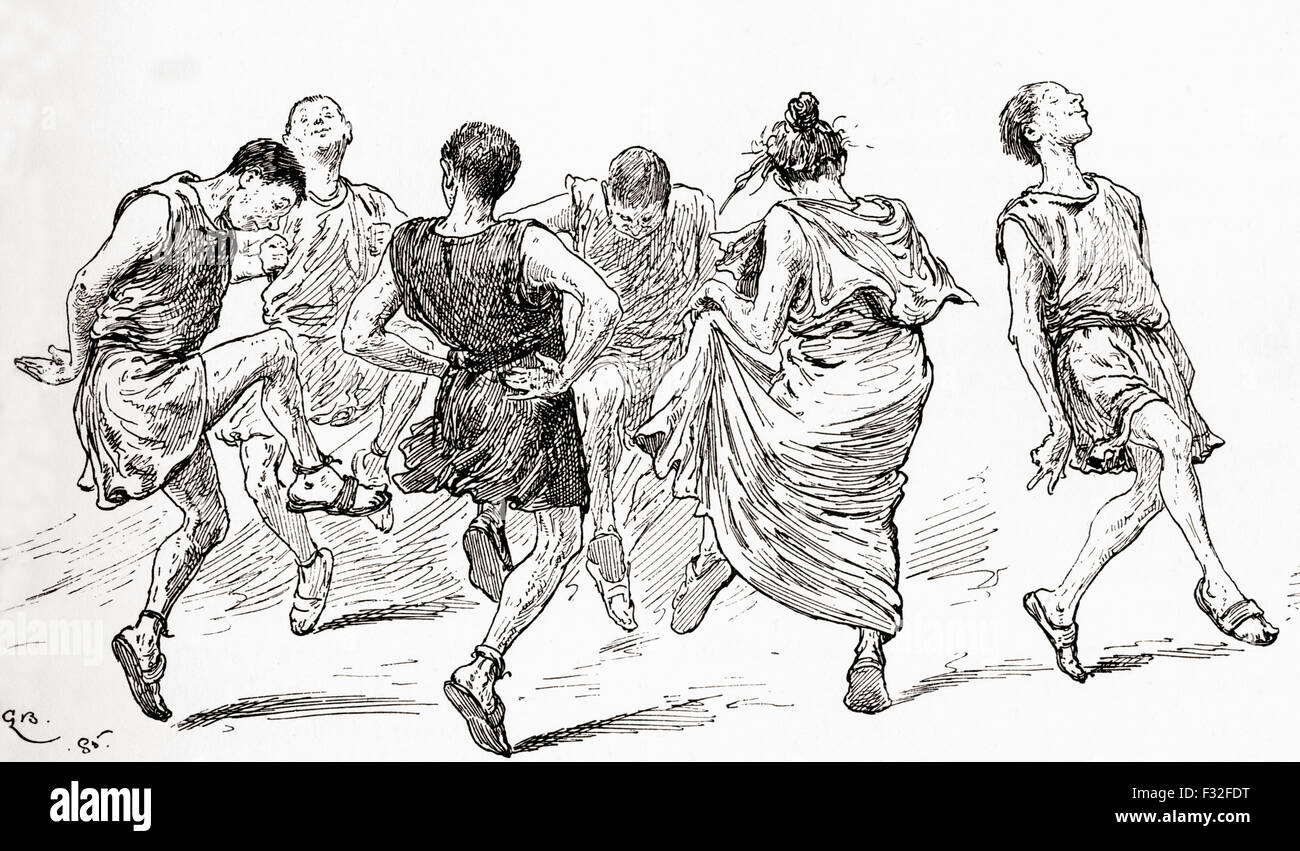 Une scène de William Shakespeare Le Songe d'une nuit, l'Acte V, scène 1. Une danse. Banque D'Images
