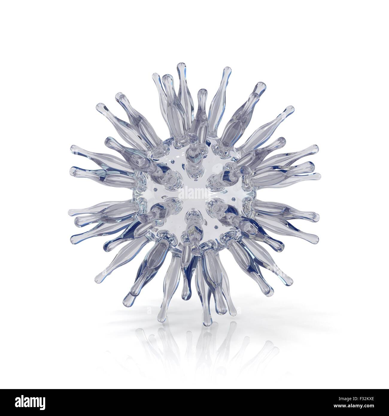 Virus. Rendu 3D illustration isolé sur fond blanc Banque D'Images