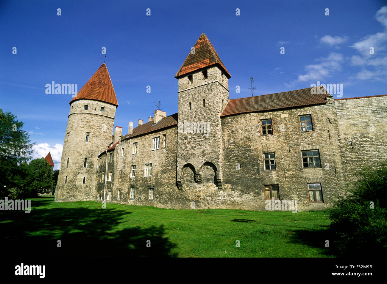 Estonie, Tallinn, murs médiévaux Banque D'Images