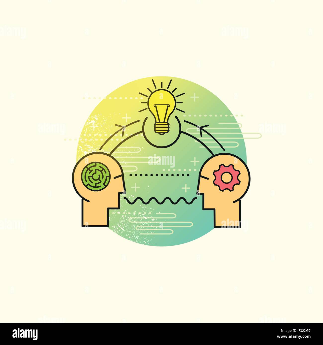 Résolution des problèmes d'affaires vecteur. deux personnes travaillant ensemble pour résoudre un problème. Vector illustration. Illustration de Vecteur