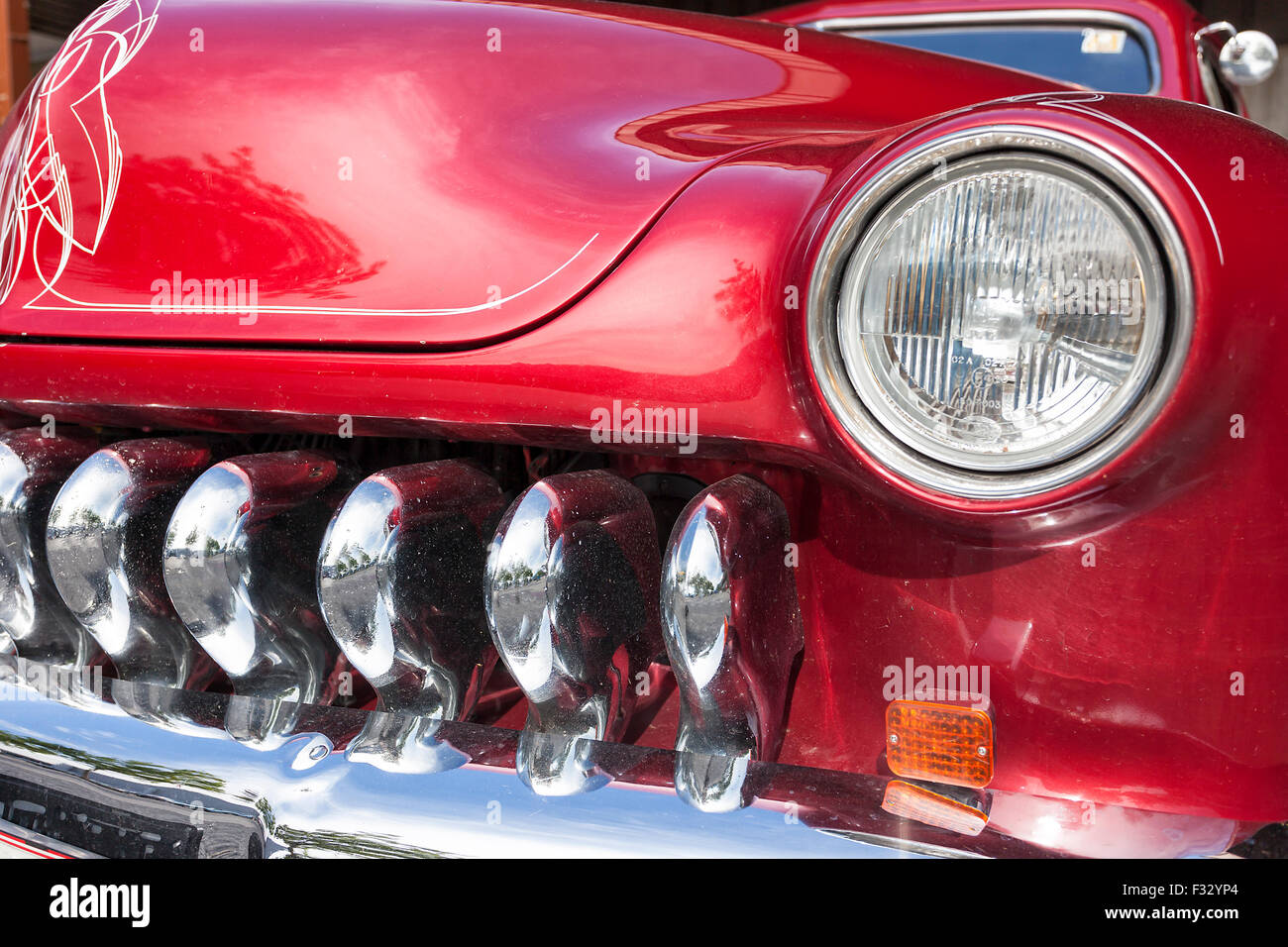 Détail de mercure avant 1951 Coupé voiture vintage Banque D'Images