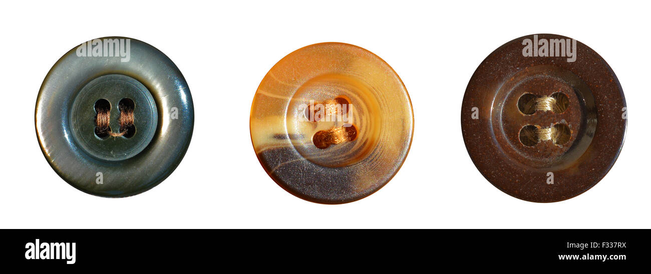 Ensemble de boutons en plastique vintage Banque D'Images