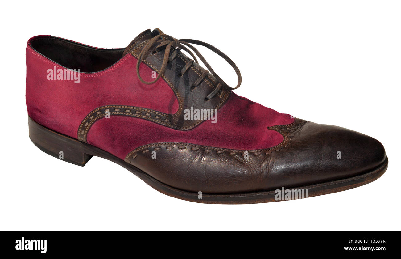Les hommes rose chaussures en cuir véritable Banque D'Images