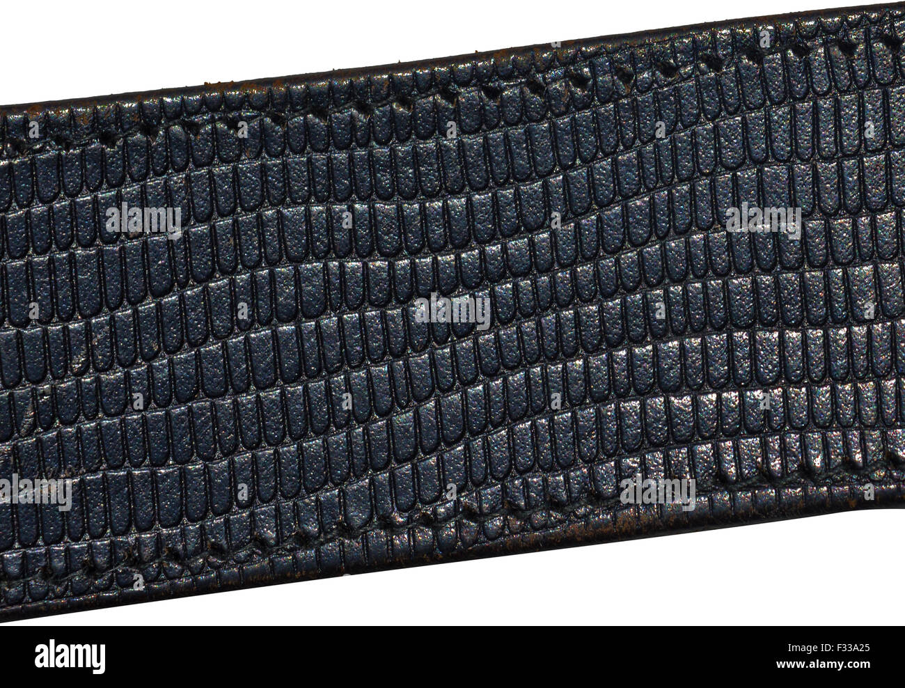 Avec ceinture noire en cuir véritable cuir de grain supérieur Banque D'Images