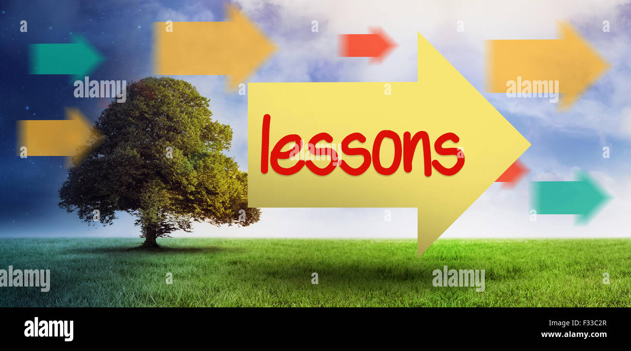 Leçons contre un champ de nuit et jour Banque D'Images