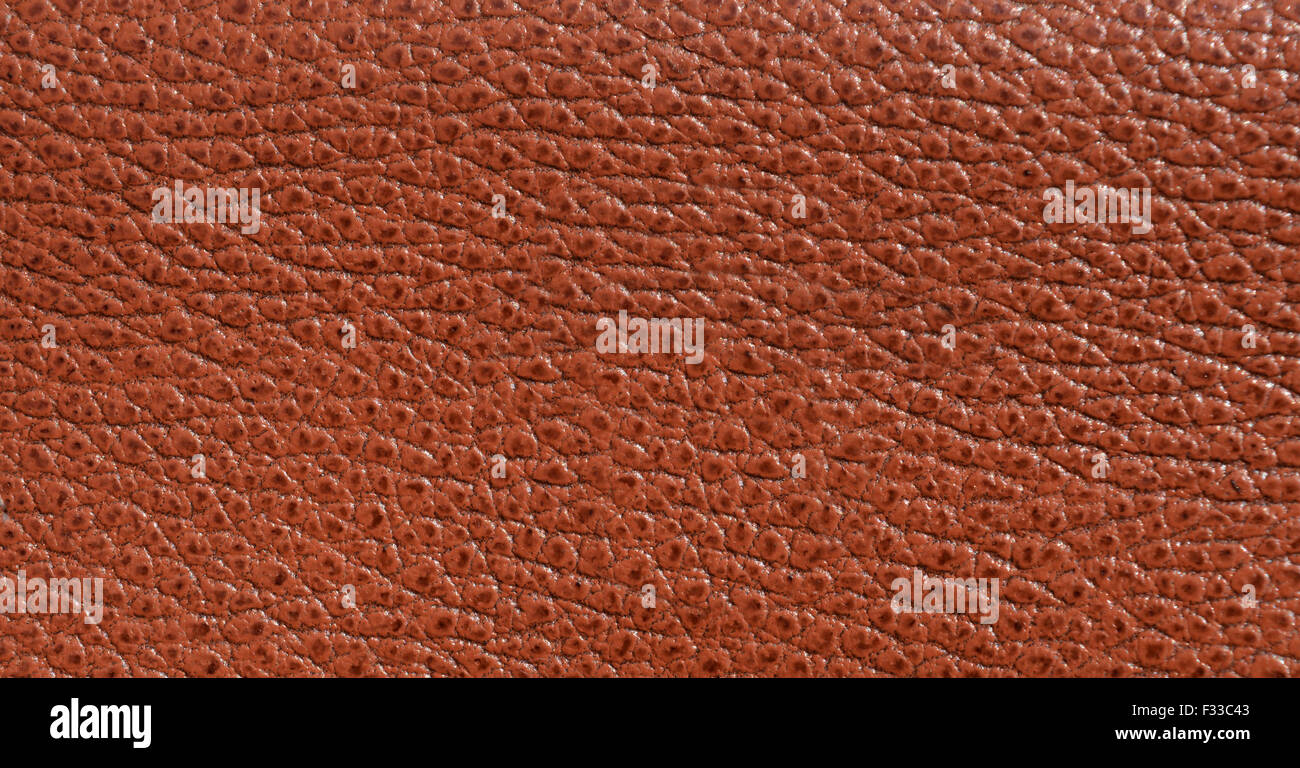 Fond en cuir véritable brun Banque D'Images