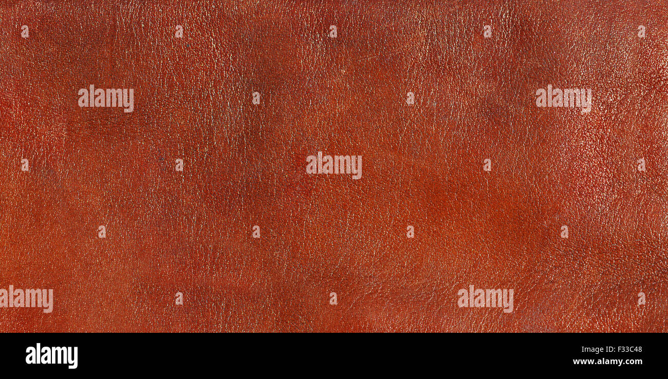 Fond en cuir véritable brun Banque D'Images